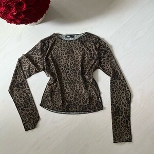 Leopard Print Long Sleeve Top Minga